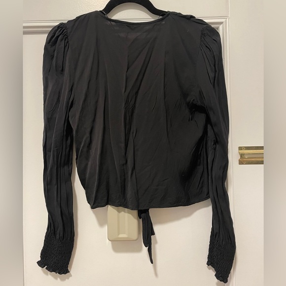 Zara Button Front Long Sleeve Top - Picture 2 of 3